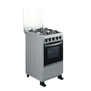 Cocina a gas NERO 511S gris, vista superior, 4 hornillas