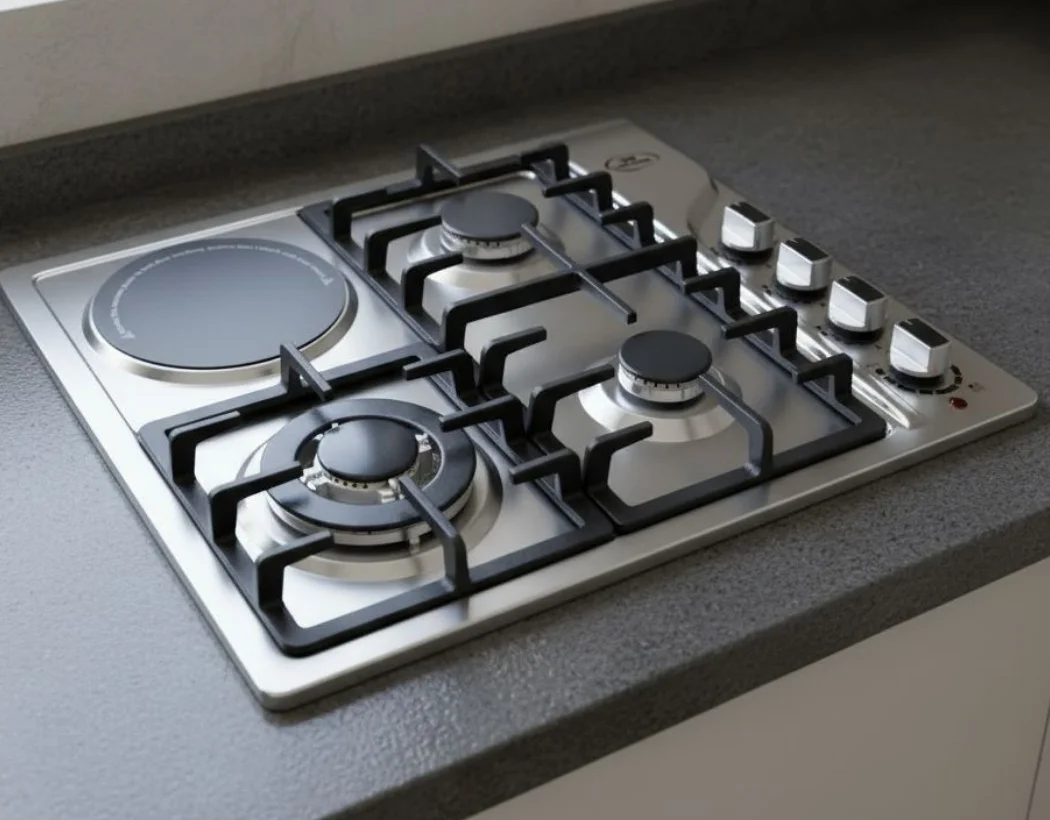Tope NERO VH-6006EN, vista superior, 4 hornillas