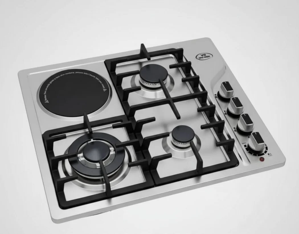 Tope NERO VH-6006EN, vista frontal instalada en cocina