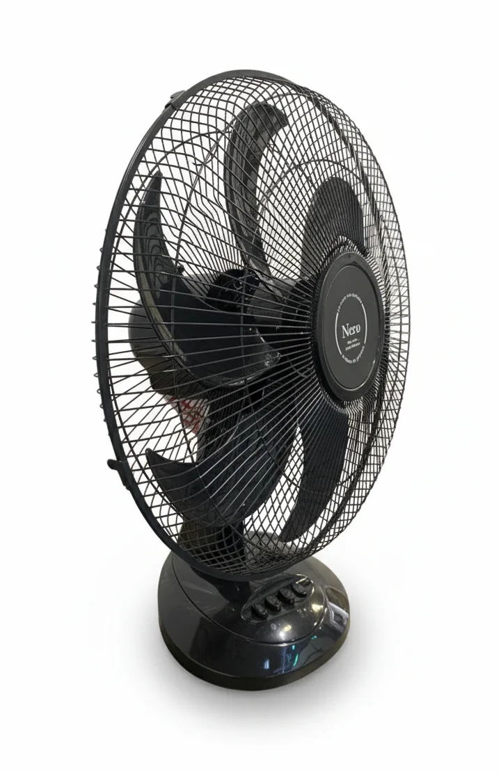 Ventilador NERO 16-265 de mesa, vista trasera, 16 pulgadas, estructura metálica