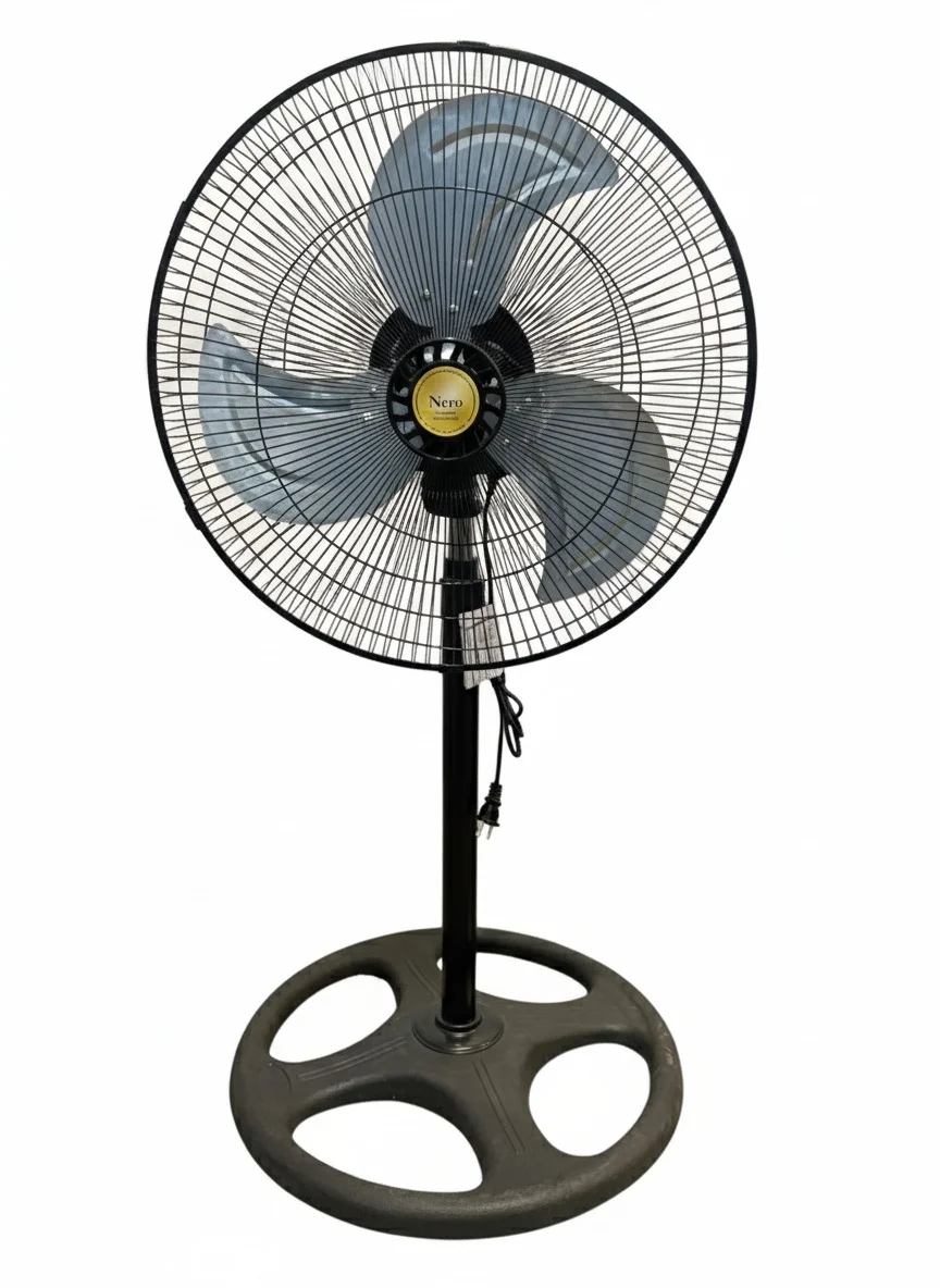 Ventilador NERO 18-3 de pedestal, vista frontal, 18 pulgadas, 3 aspas metálicas