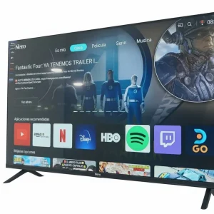 Televisor NERO NR-43TV QN9000 Smart TV de 43 pulgadas, vista frontal, Android 14