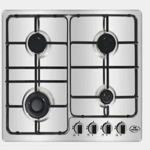 Tope NERO VH-6008SS-EN, vista superior, 4 hornillas