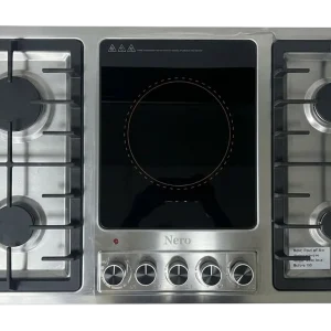 Tope NERO NR-5001 – 5 hornillas (4 a gas + 1 infrarrojo) con encendido eléctrico