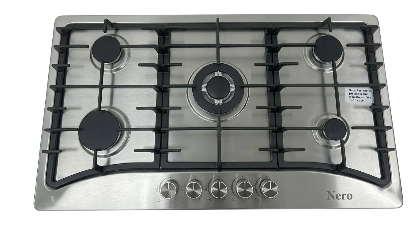 Tope NERO NR-5002 – 5 hornillas con encendido eléctrico